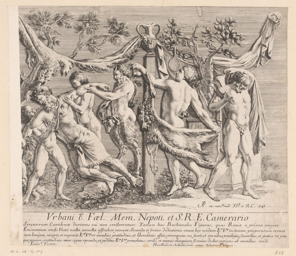 Relief of Celebrating Bacchants by Jean Lepautre