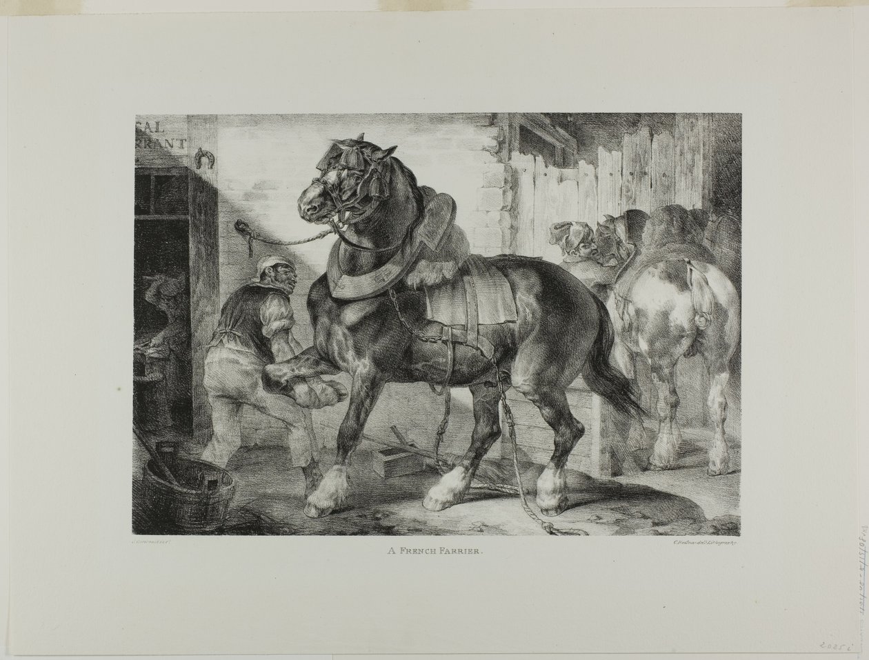 A French Farrier, plate 12 from Various Subjects Drawn from Life and on Stone (The English Suite) by Jean Louis André Théodore Géricault