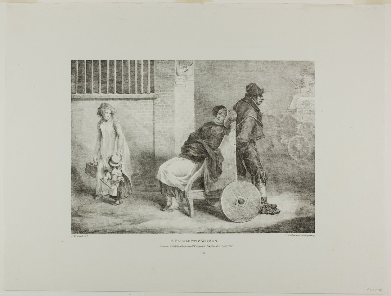 A Paralytic Woman, plate 9 from Various Subjects Drawn from Life and on Stone (The English Suite) by Jean Louis André Théodore Géricault