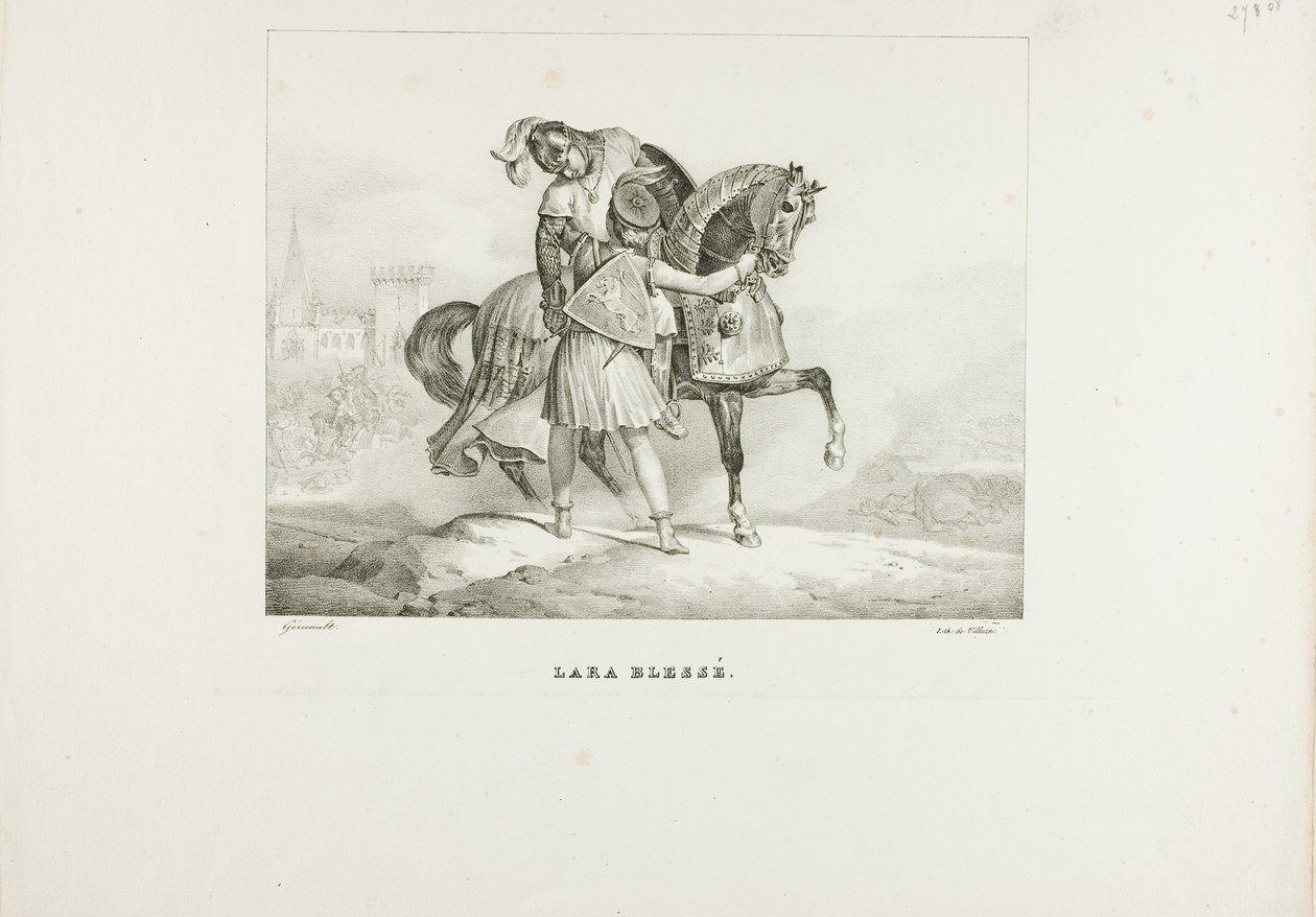 Lara Wounded by Jean Louis André Théodore Géricault