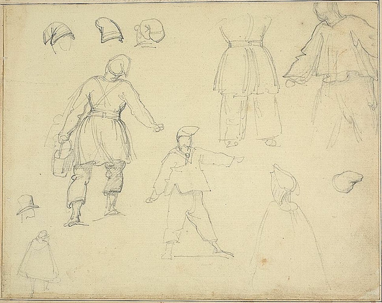 Sketches: Stable Boy Carrying a Bucket by Jean Louis André Théodore Géricault