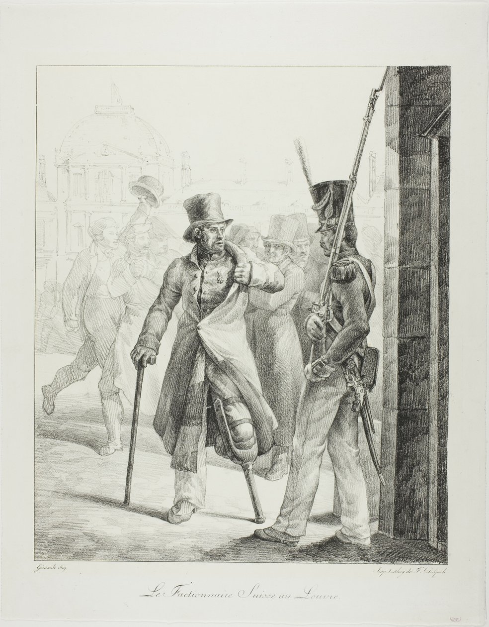 Swiss Sentry at the Louvre by Jean Louis André Théodore Géricault