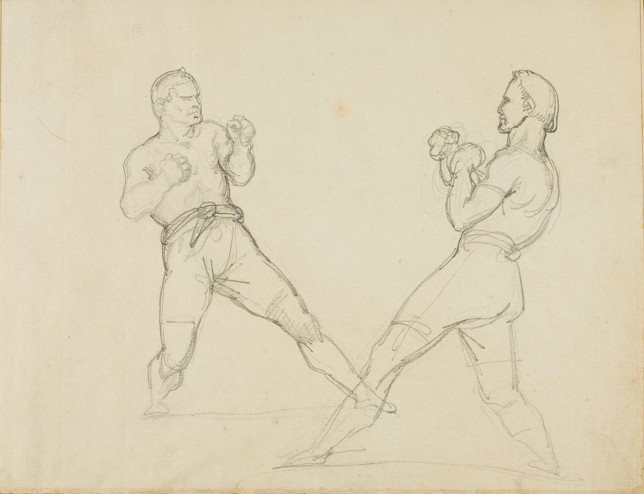 Two Boxers Sparring by Jean Louis André Théodore Géricault