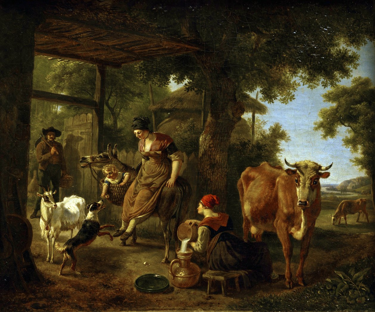 On the Farm. A Scene from Rural Life by Jean Louis Demarne