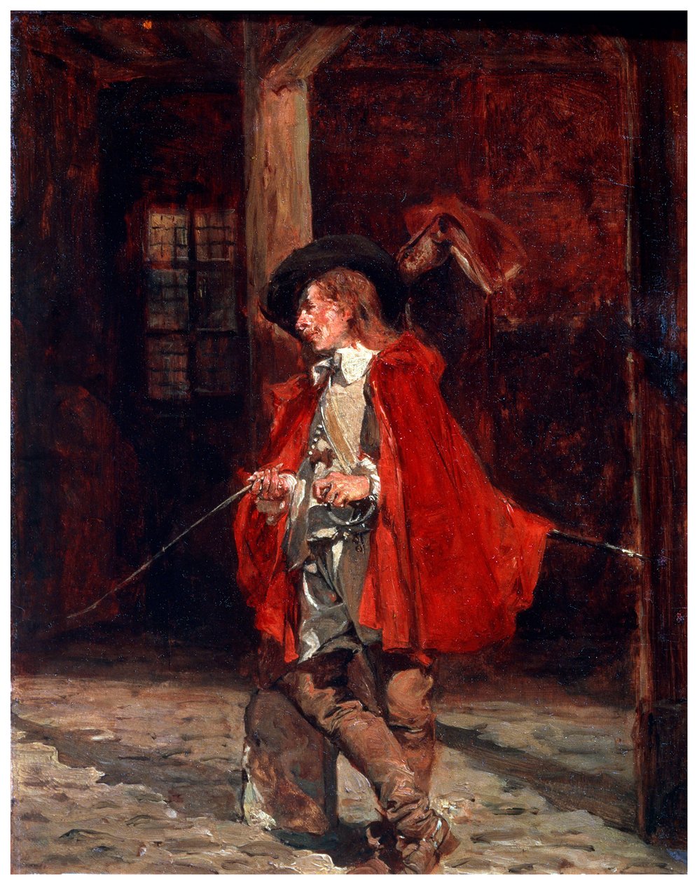 Swordsman in a Red Cloak by Jean Louis Ernest Meissonier
