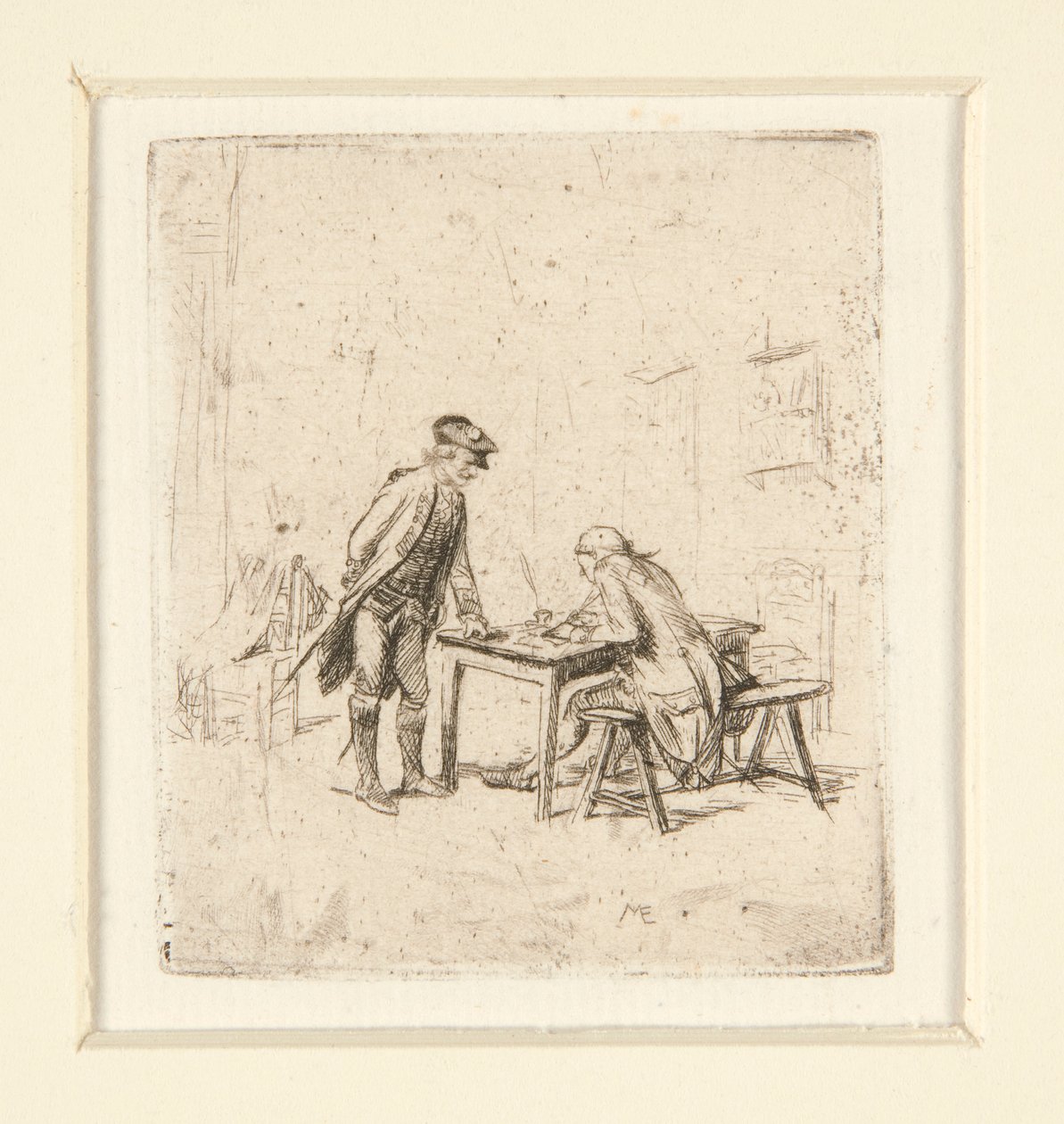 The Report and Harlequin by Jean Louis Ernest Meissonier