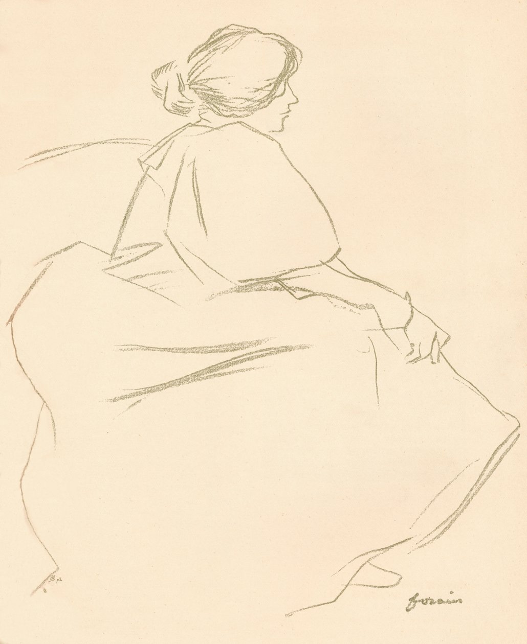 A Study in Crayon, c1872-1898 by Jean Louis Forain