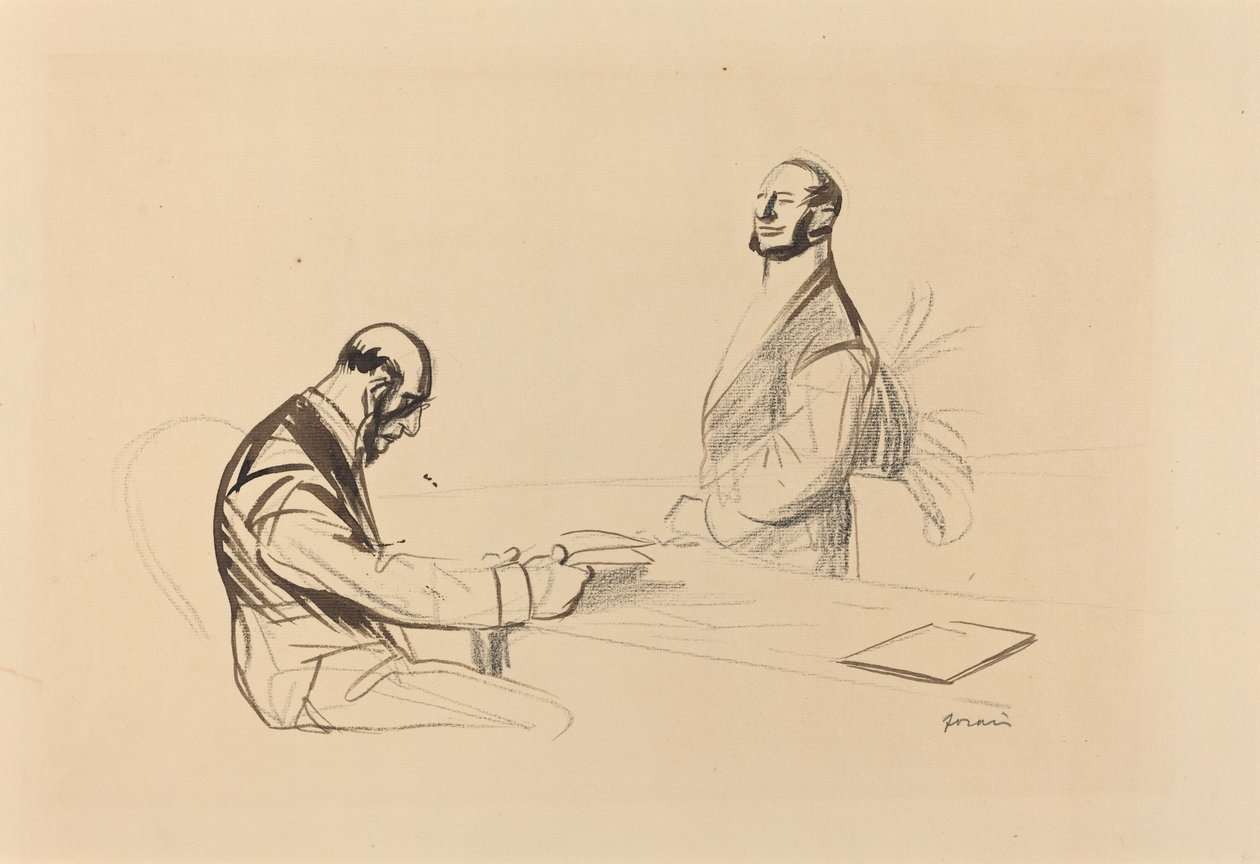 At the Conference by Jean Louis Forain