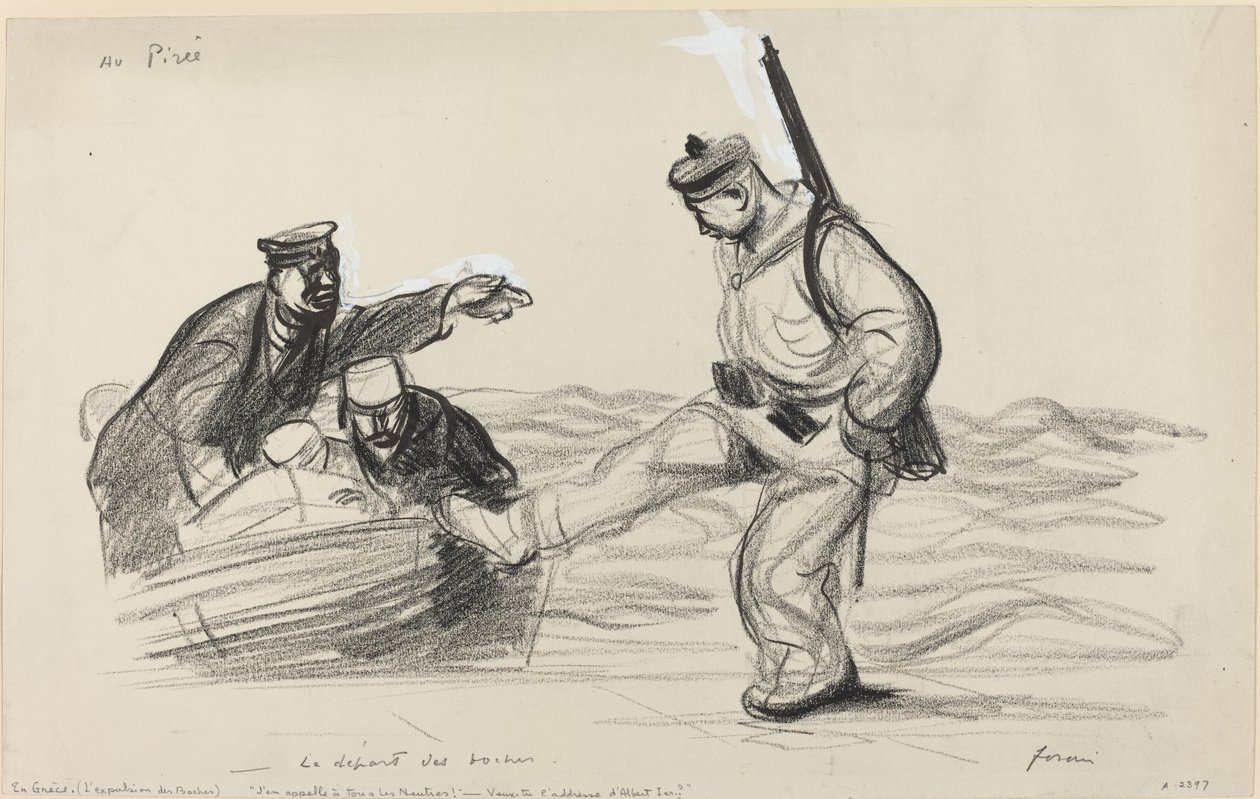 At Piraeus - The Departure of the Germans by Jean Louis Forain