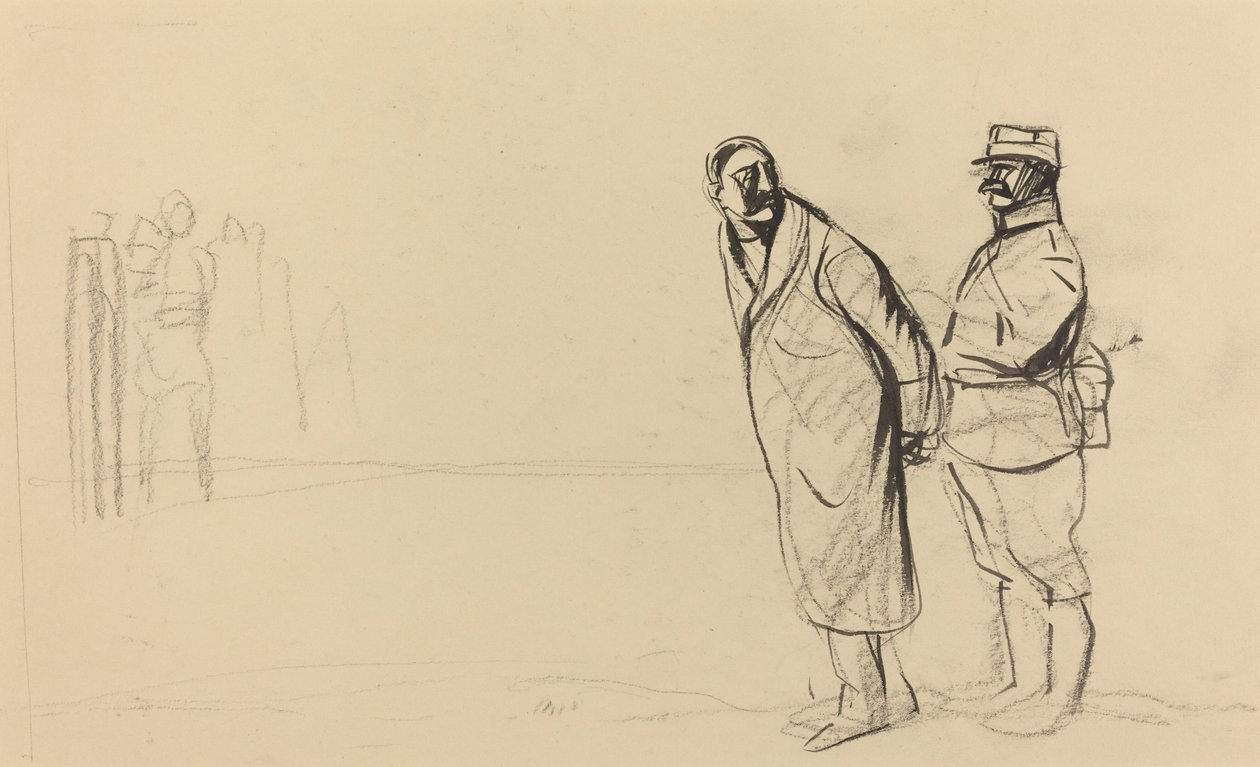 At the Front of Vincennes. Bolo Pasha by Jean Louis Forain
