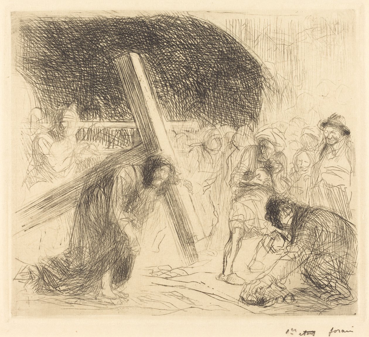 Christ Carrying the Cross (seventh plate) by Jean Louis Forain