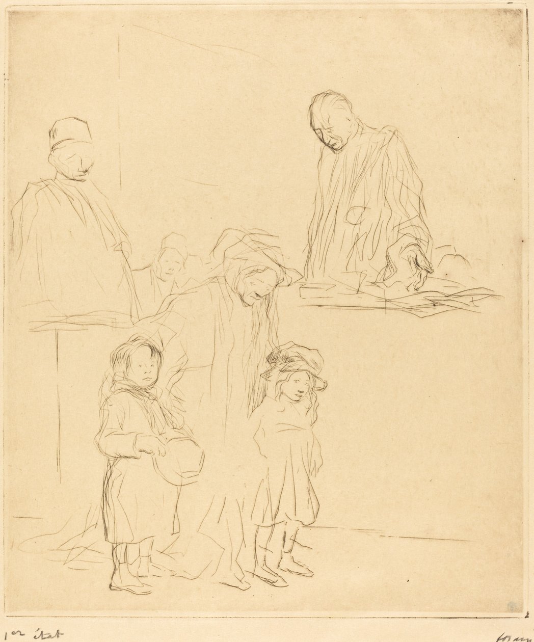 Coming Out of the Hearing (first plate) by Jean Louis Forain