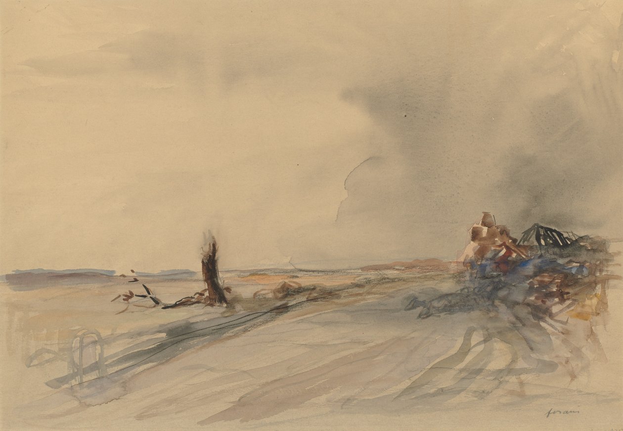 Devastated Land, Figures in a Landscape by Jean Louis Forain