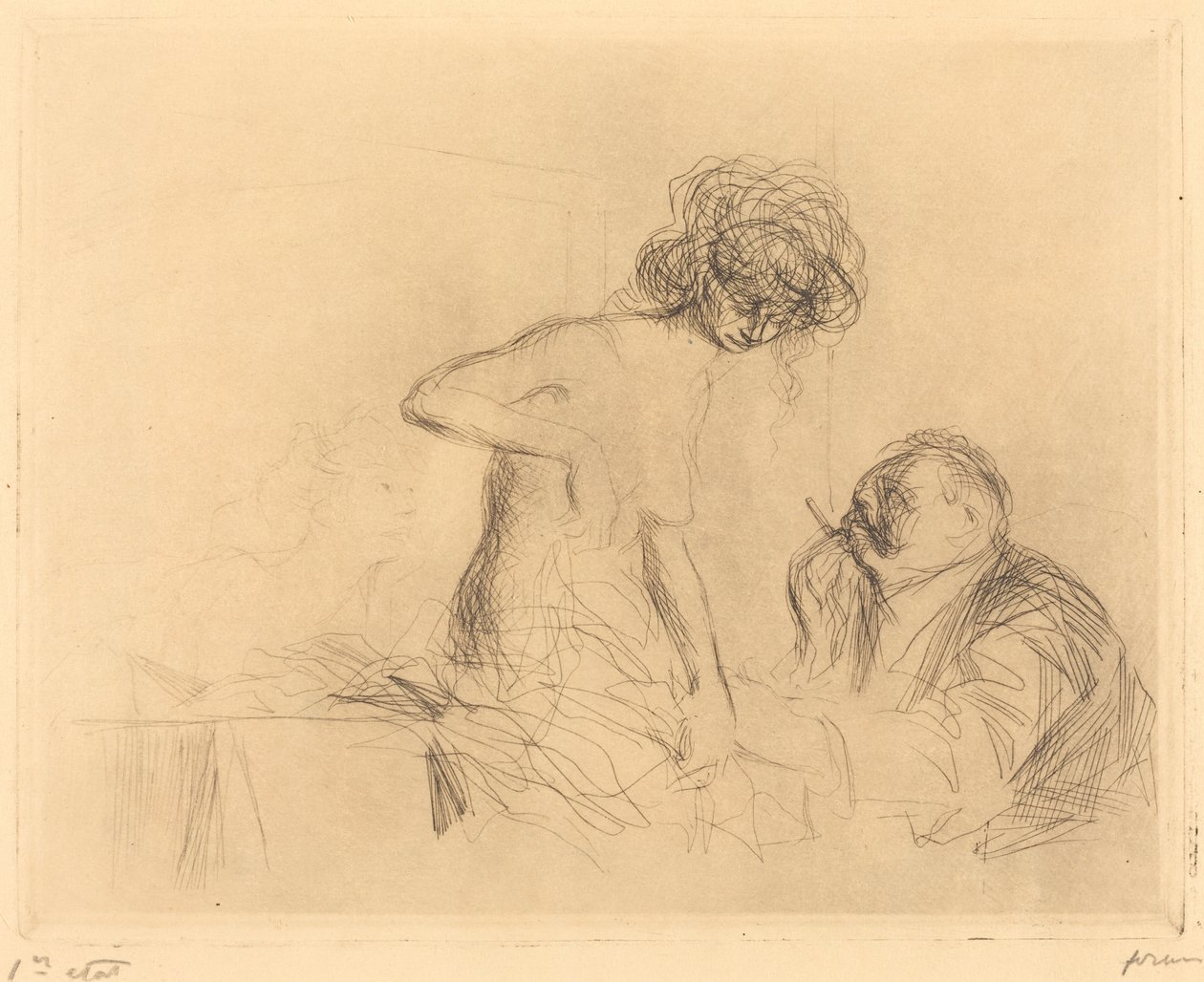 In a Private Room (first plate) by Jean Louis Forain