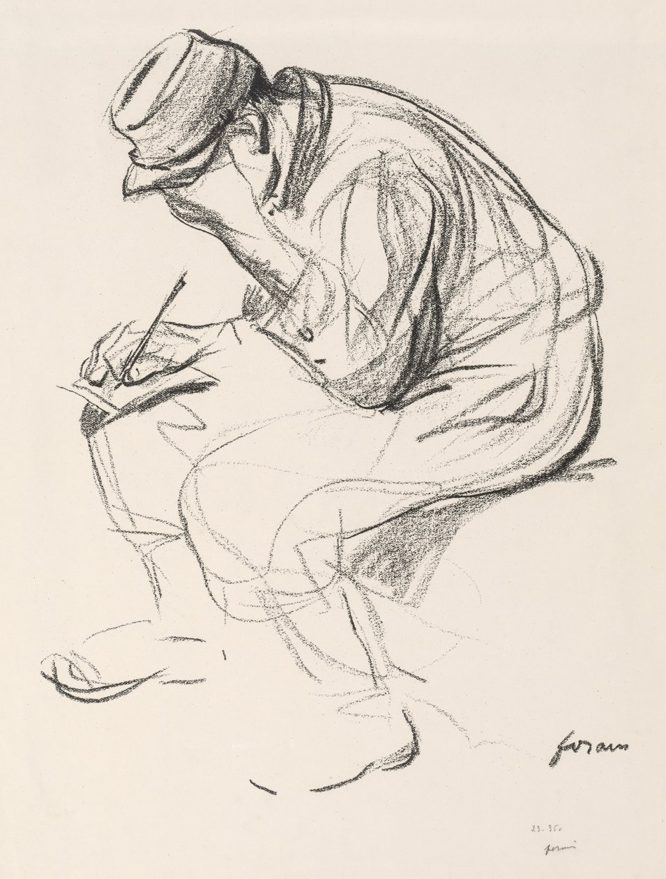 Prisoner of War Writing a Letter by Jean Louis Forain