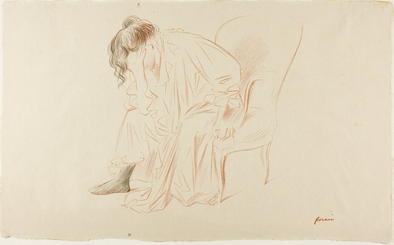 Seated Woman, Head in Right Hand by Jean Louis Forain