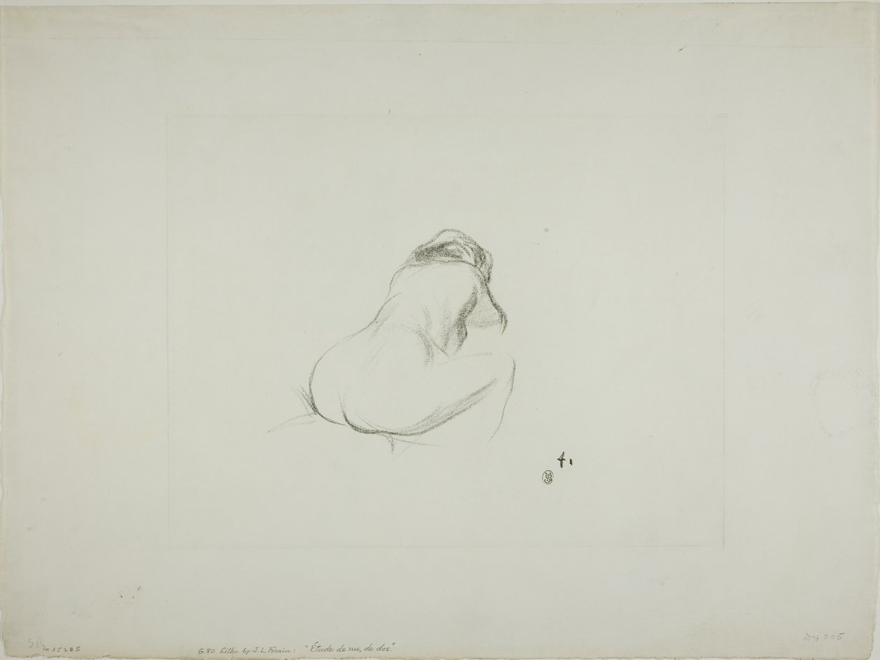 Study of a Nude Woman, from Behind by Jean Louis Forain