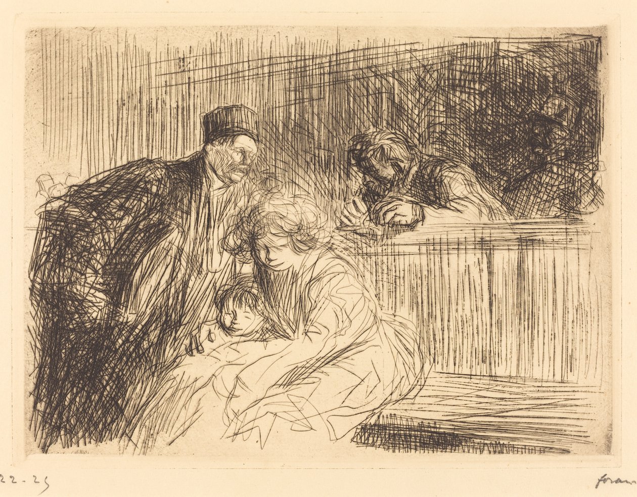 The Lawyer Talking to the Prisoner (second plate) by Jean Louis Forain