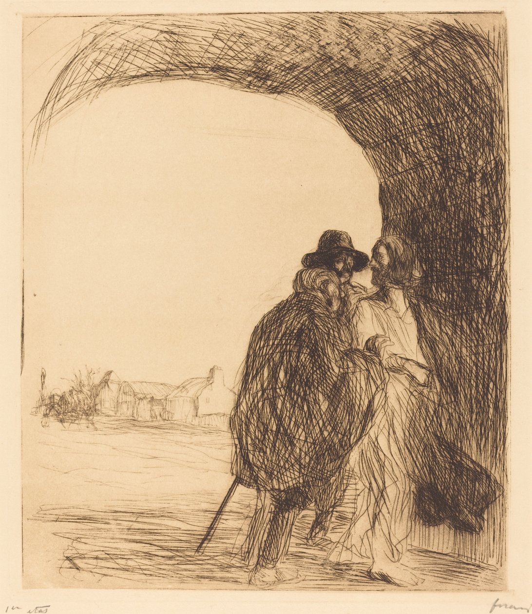 The Meeting under the Arch (third plate) by Jean Louis Forain