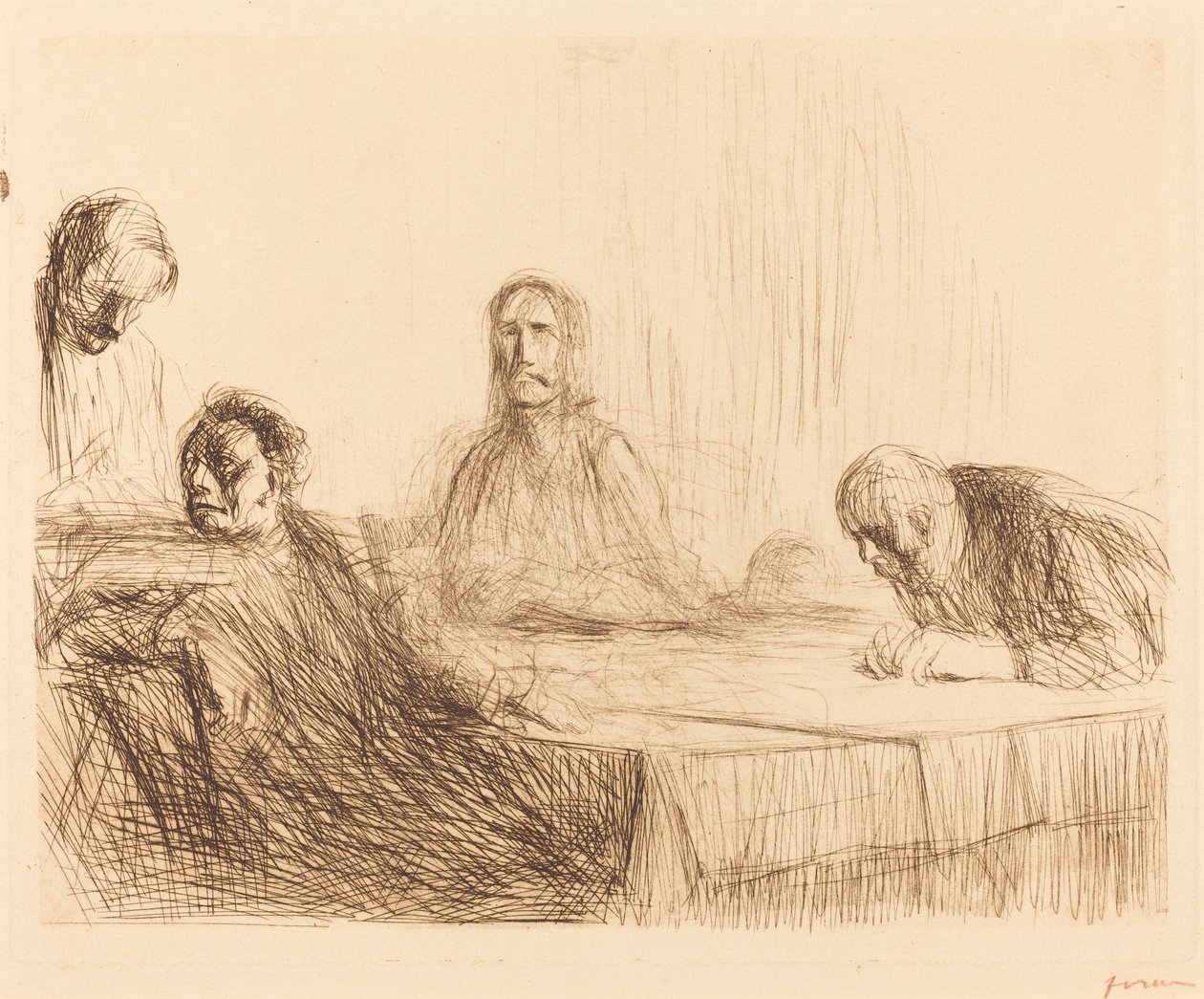 The Supper at Emmaus (second plate) by Jean Louis Forain
