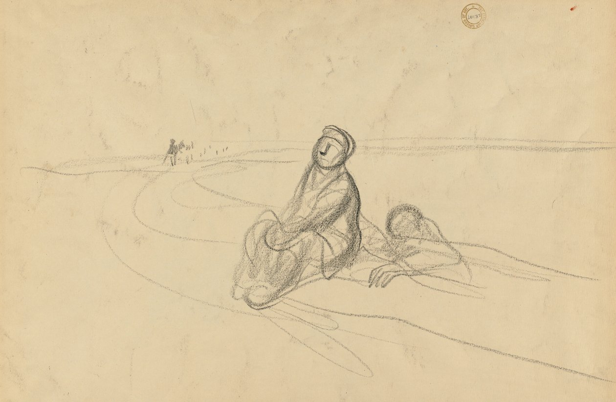 Two Figures on a Road by Jean Louis Forain