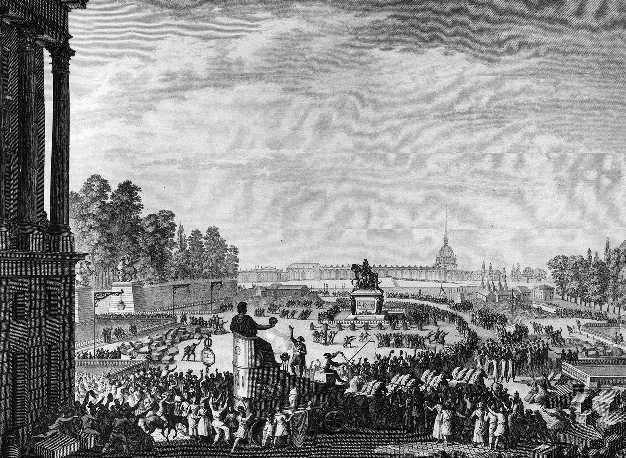 French Revolution: First celebration of freedom on the occasion of the Swiss of Chateauvieux on April 15 by Jean Louis II (after) Prieur