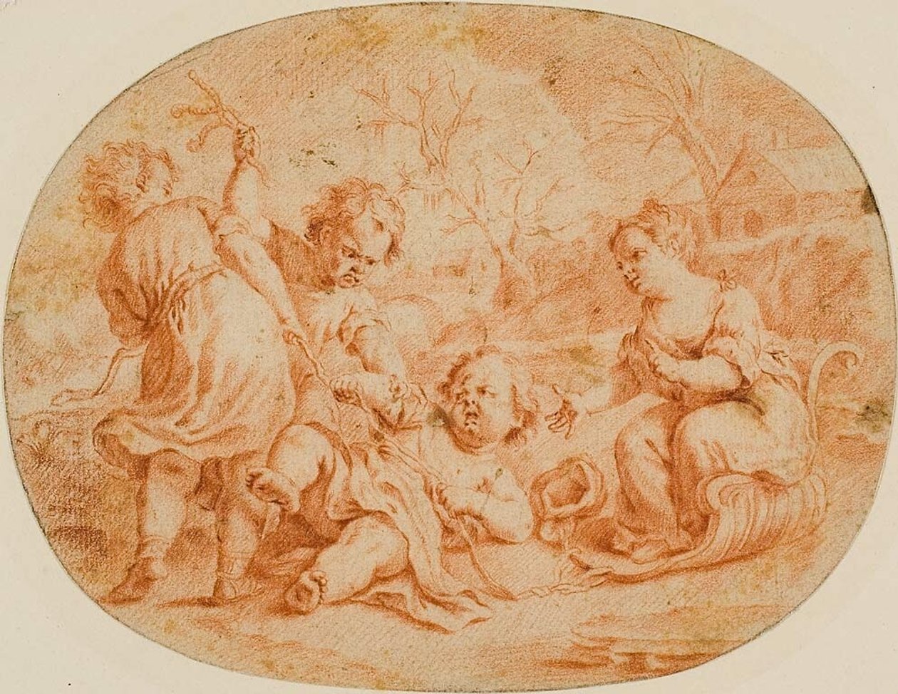 Allegorical Scene with Children Quarreling by Jean Marc Nattier