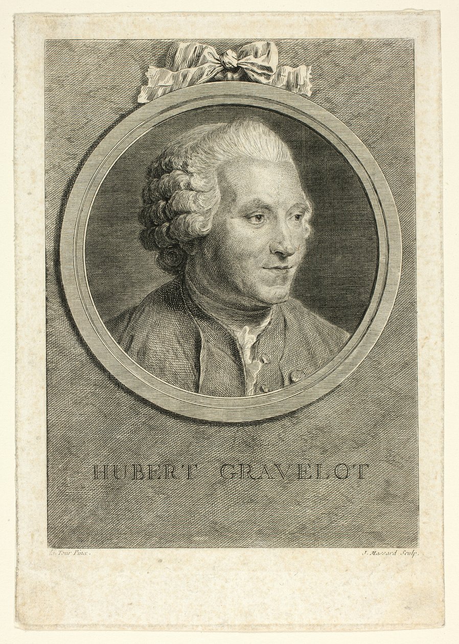 Portrait of Hubert Gravelot by Jean Massard