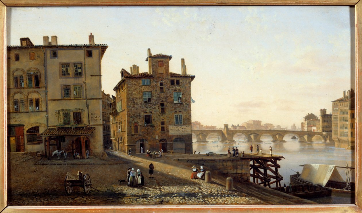 View of the old fishing district in Lyon by Jean-Michel Grobon