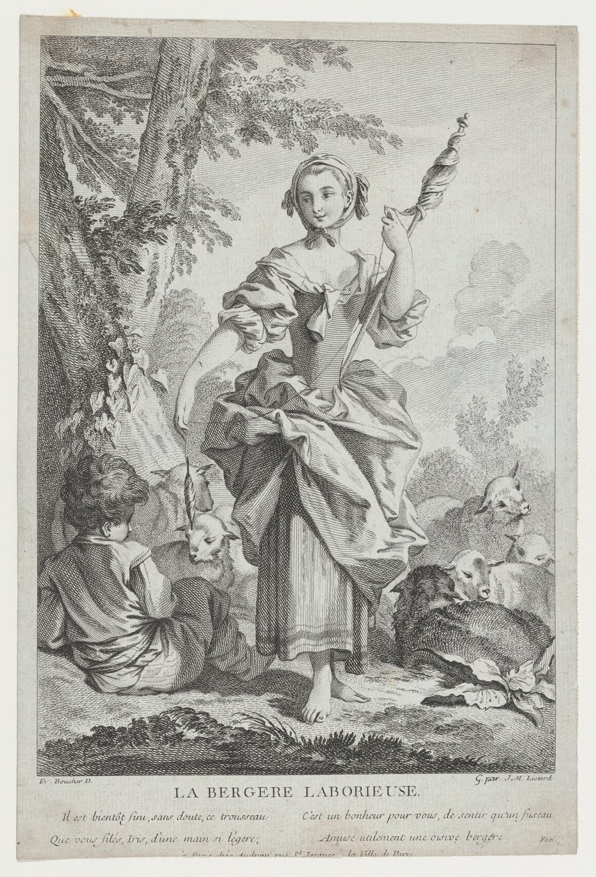 The Industrious Shepherdess, 18th century by Jean Michel Liotard