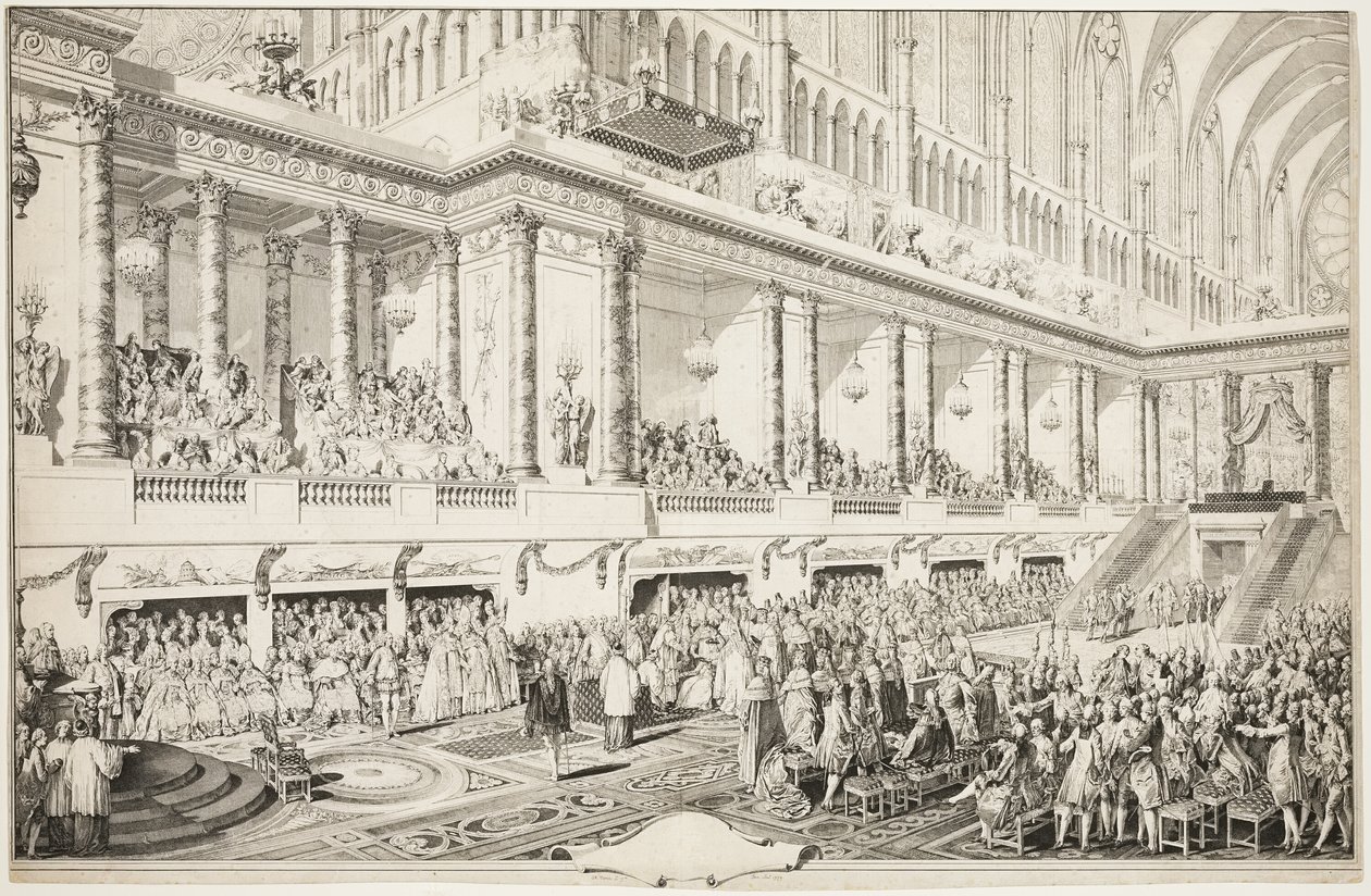 Oath of Louis XVI at his Investiture by Jean Michel Moreau