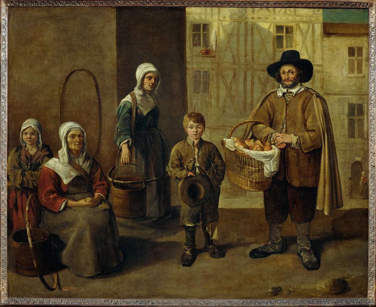 Bread Vendor and Water Carriers by Jean Michelin