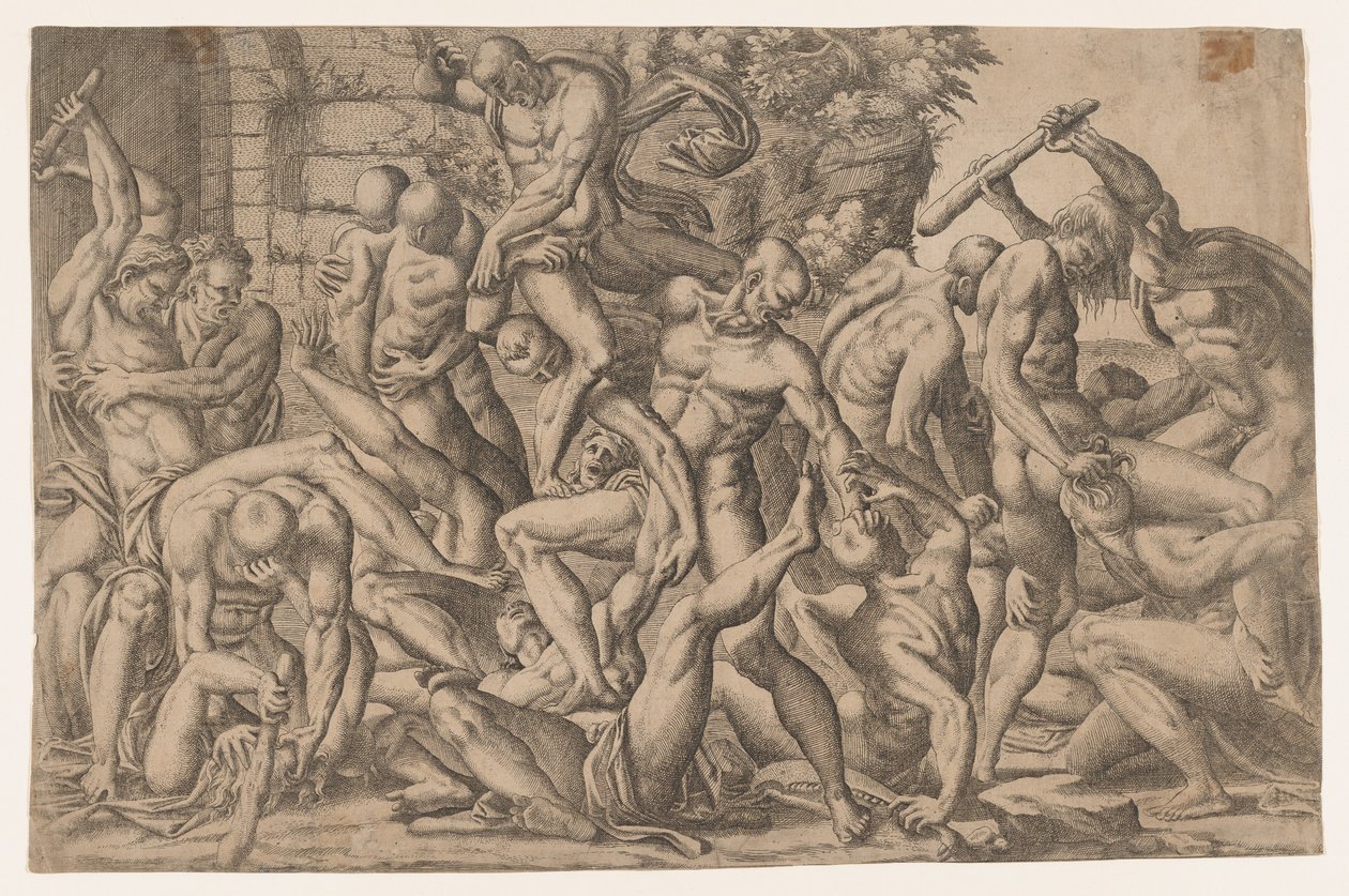 Combat of Naked Men, 1535-55 by Jean Mignon