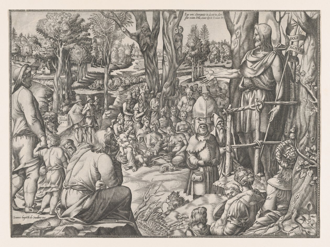 St. John Preaching in the Desert by Jean Mignon