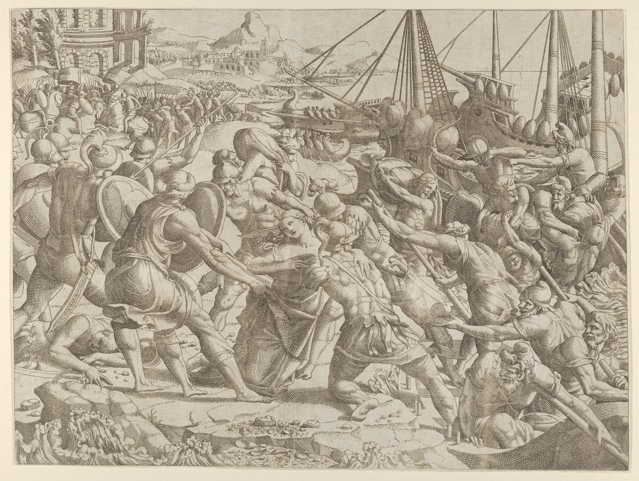 The Abduction of Helen, 1535-55 by Jean Mignon