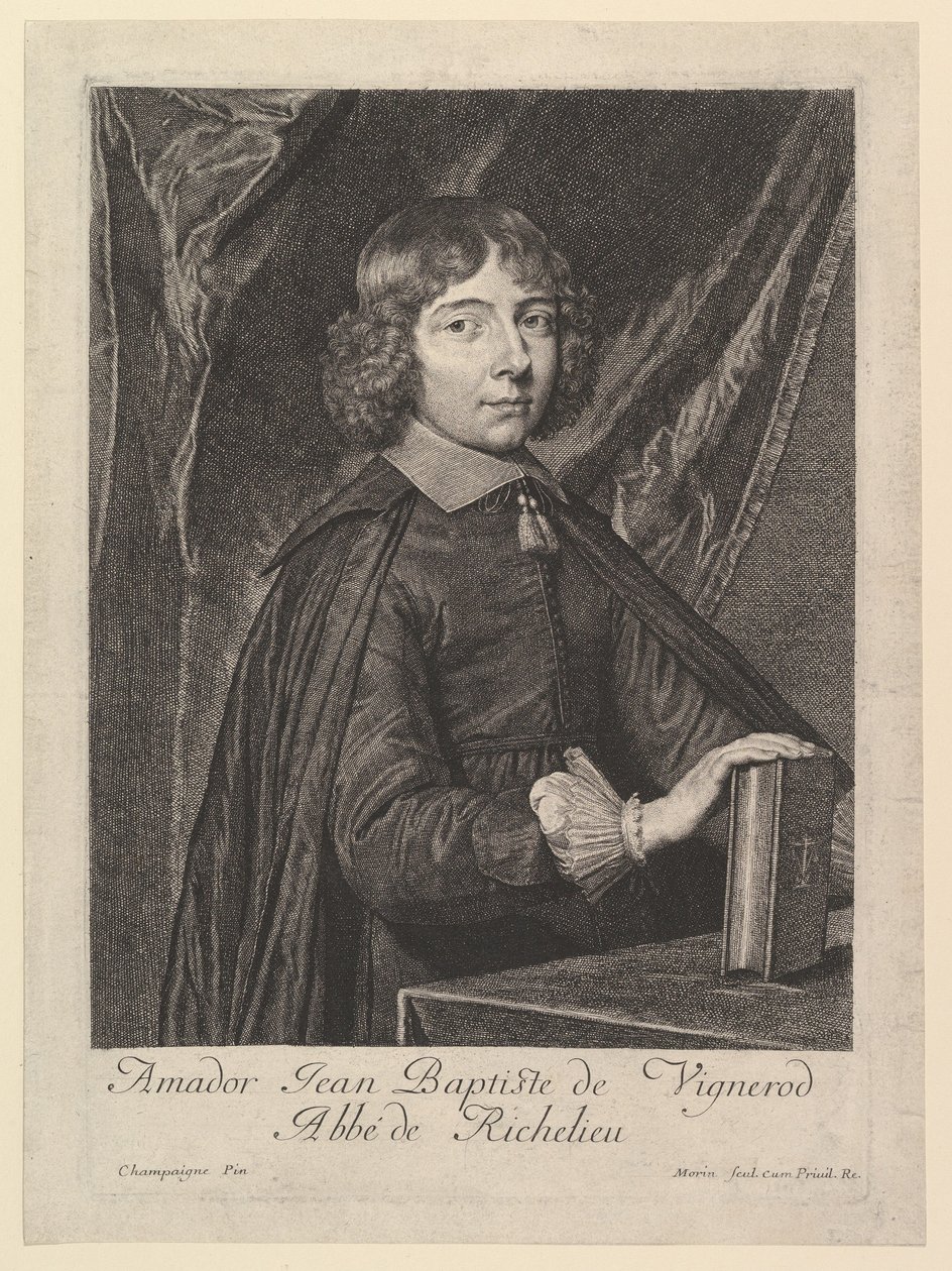Amador Jean-Baptiste de Vignerod, Abbe de Richelieu by Jean Morin