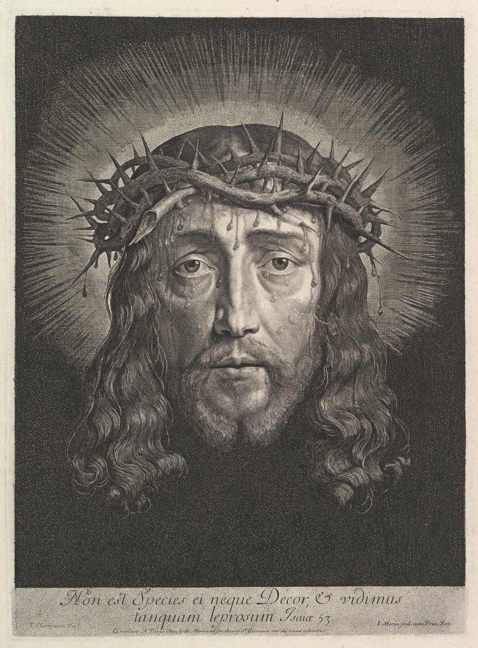 The Holy Face Crowned with Thorns, Large Format by Jean Morin