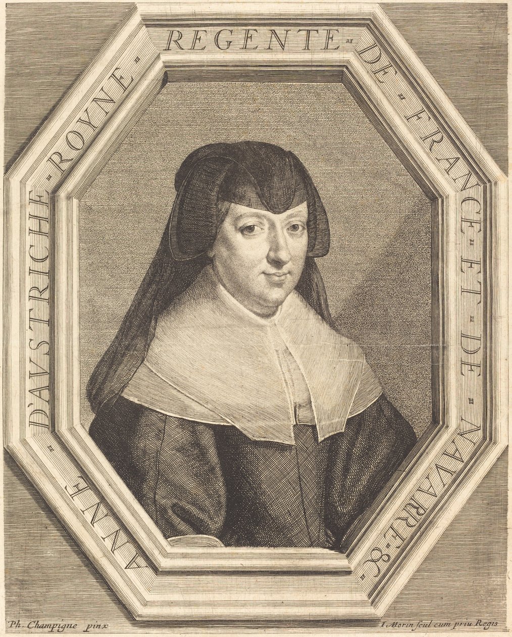 Anne of Austria by Jean Morin after Philippe de Champaigne