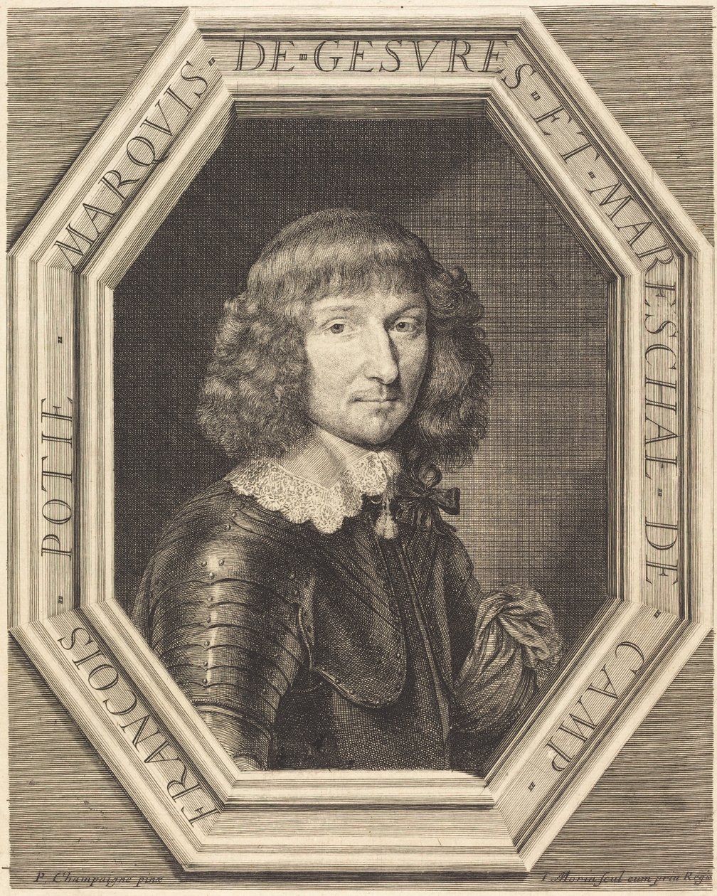 Francois Potier, Marquis de Gevres by Jean Morin after Philippe de Champaigne