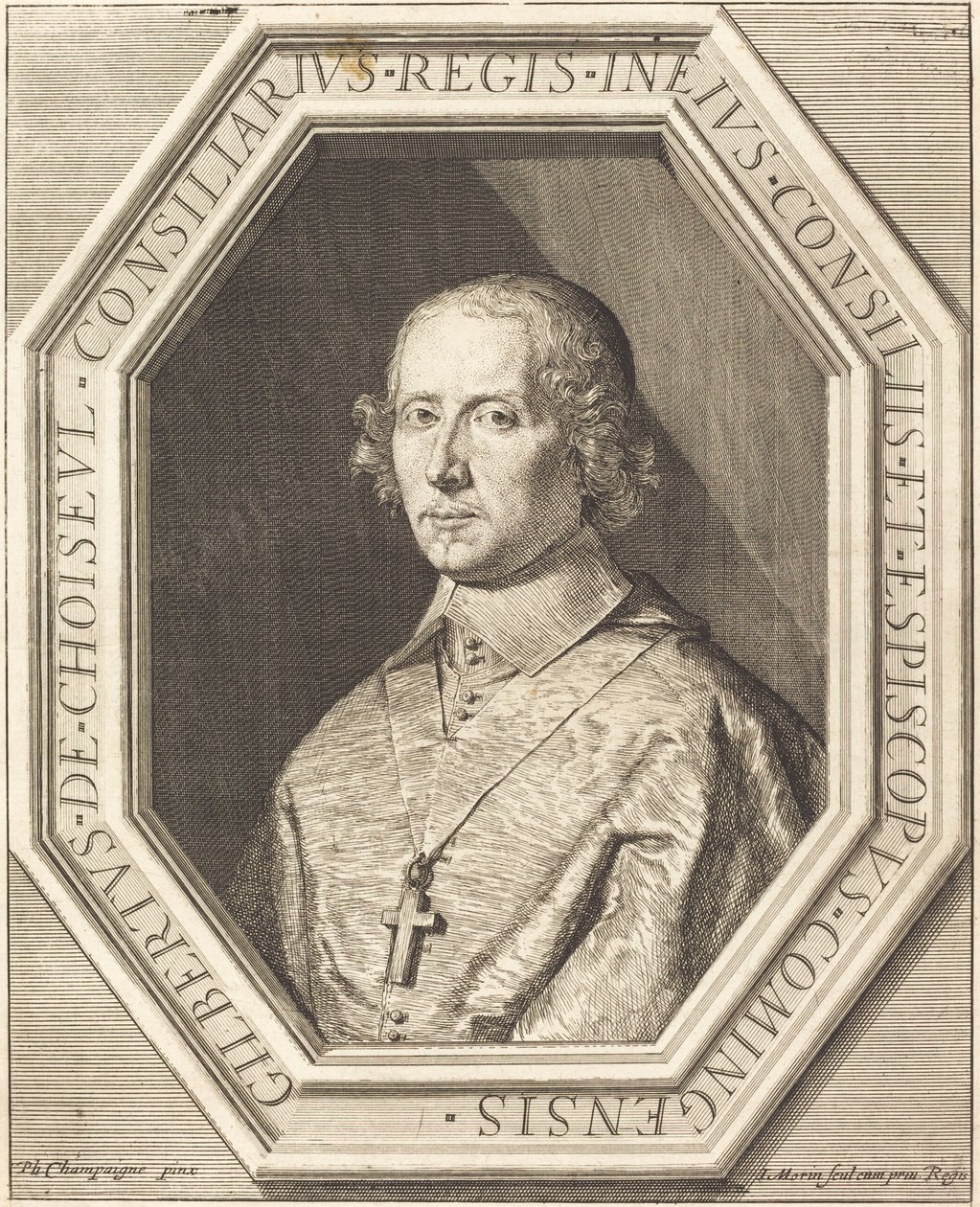 Gilbert de Choiseul du Plessis Praslin by Jean Morin after Philippe de Champaigne