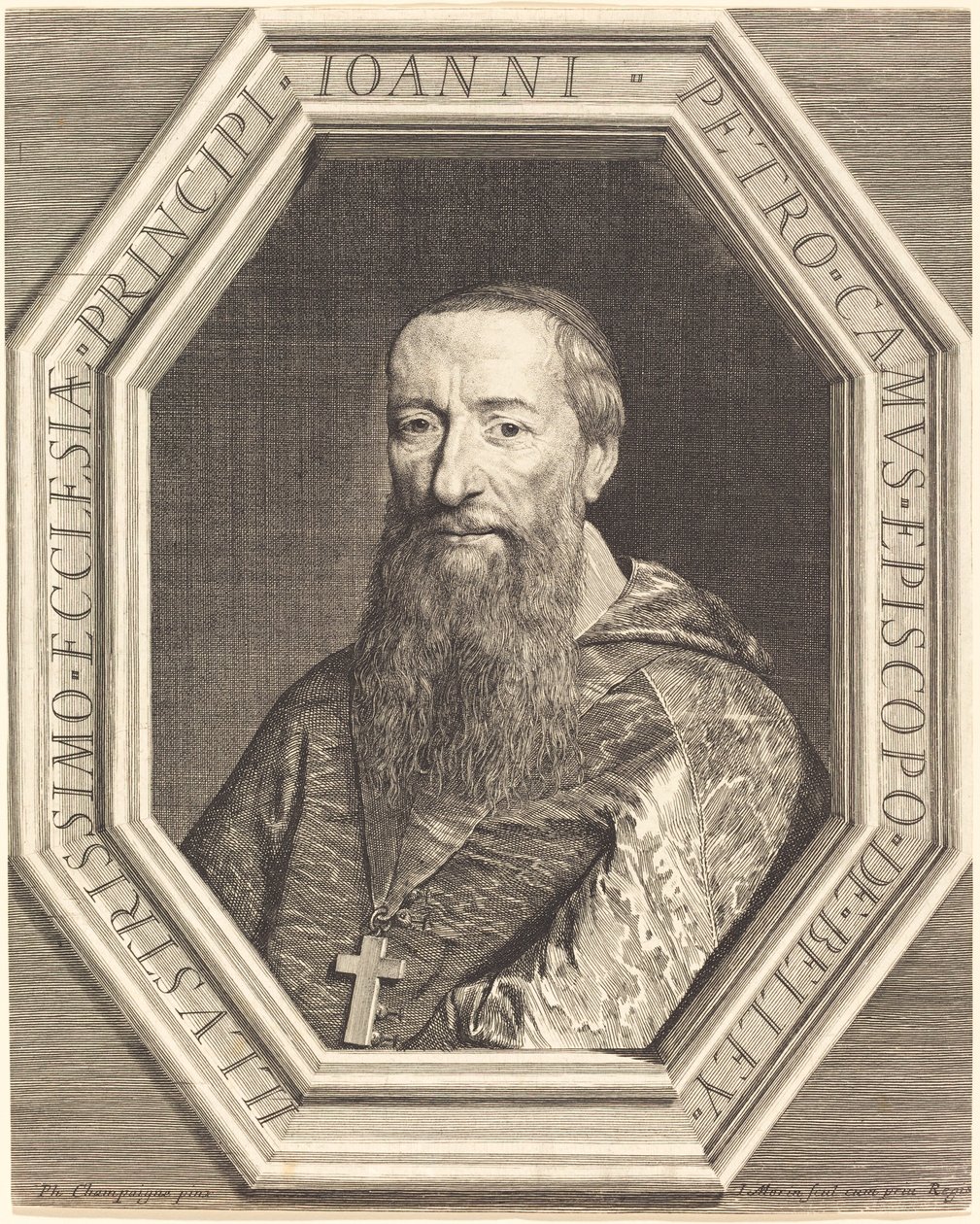 Jean Pierre Camus by Jean Morin after Philippe de Champaigne