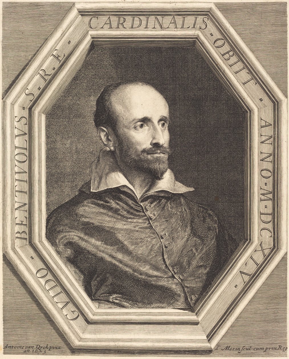 Cardinal Guido Bentivoglio by Jean Morin, after Sir Anthony van Dyck