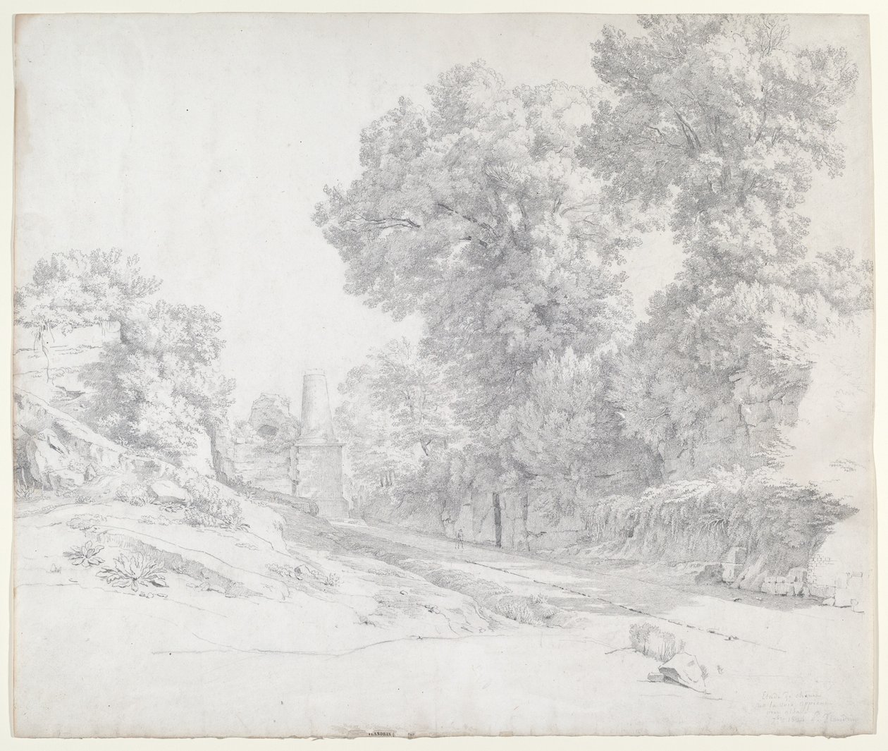 Oaks along the Appian Way near Albano by Jean Paul Flandrin