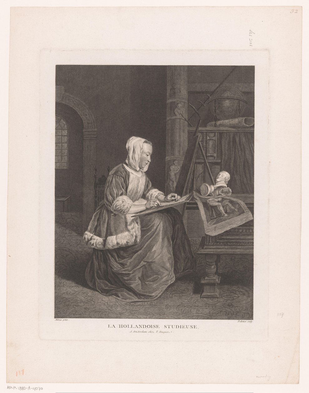 Interior with Drawing Woman by Jean Pelletier