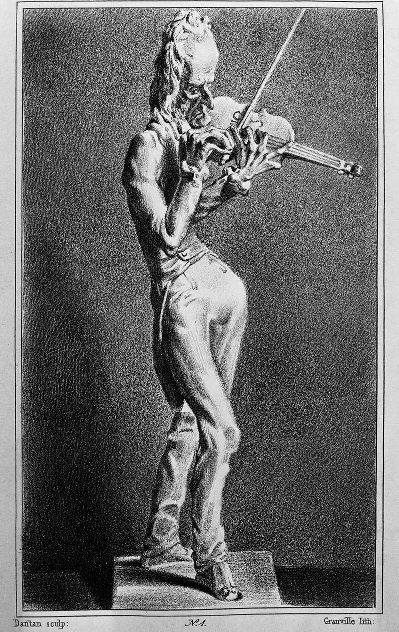 Niccolo Paganini (1782-1840), Italian Violinist and Composer. Caricature after the Sculpture of Jean Pierre Dantan the Young by Jean Pierre (after) Dantan