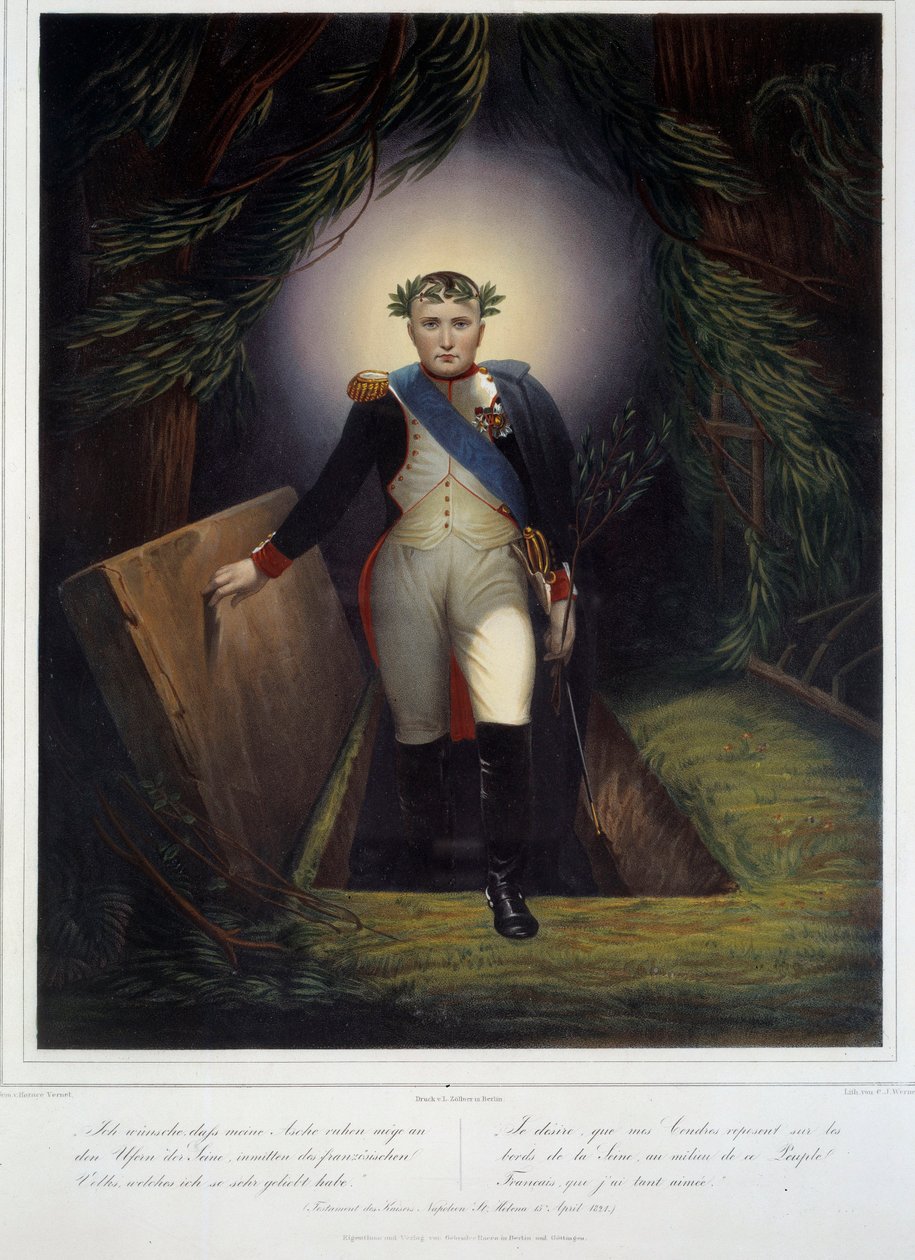 Portrait of Napoleon I from his tomb by Jean Pierre Marie Jazet