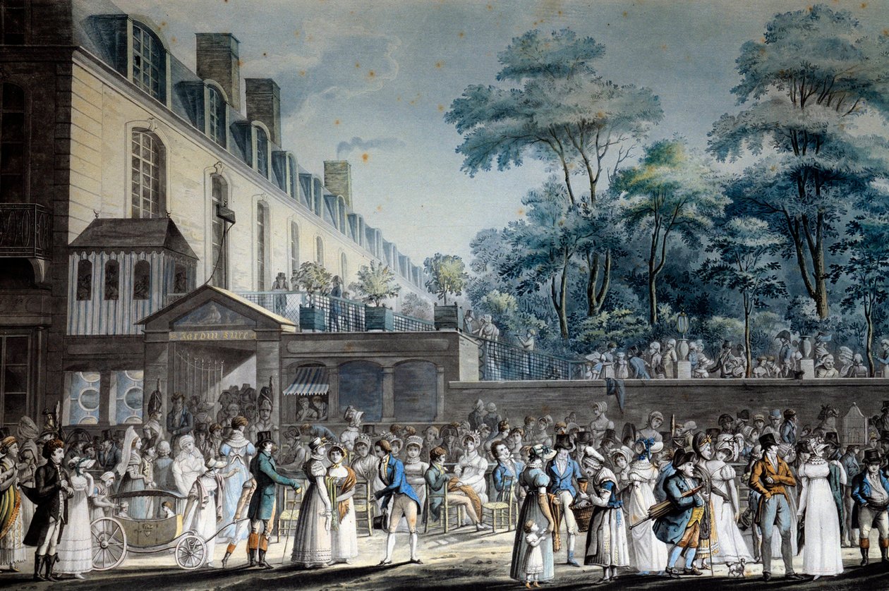 View of Paris: The Promenade of the Turkish Garden by Jean Pierre Marie Jazet