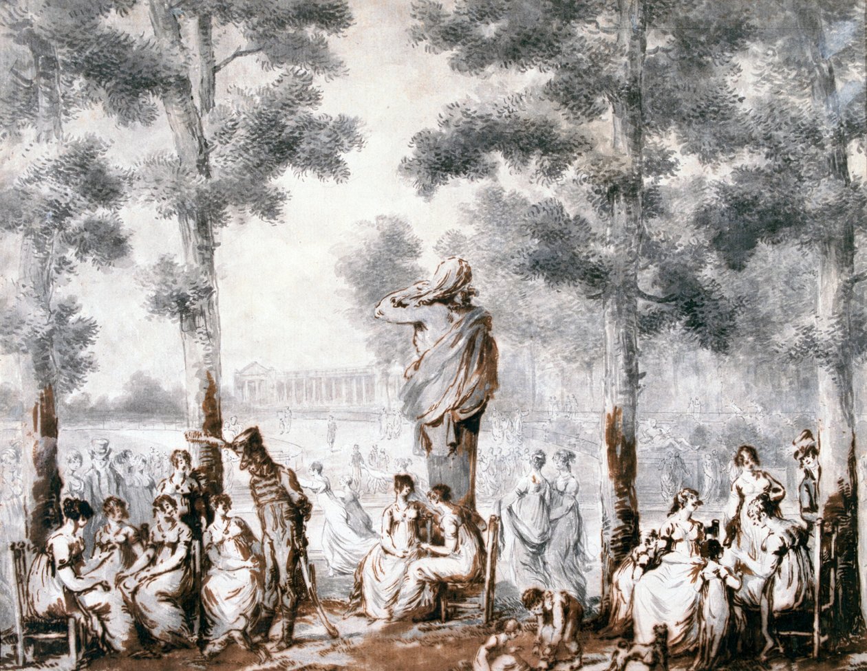 The Terrace of the Tuileries, 1807 by Jean Pierre Norblin de La Gourdaine