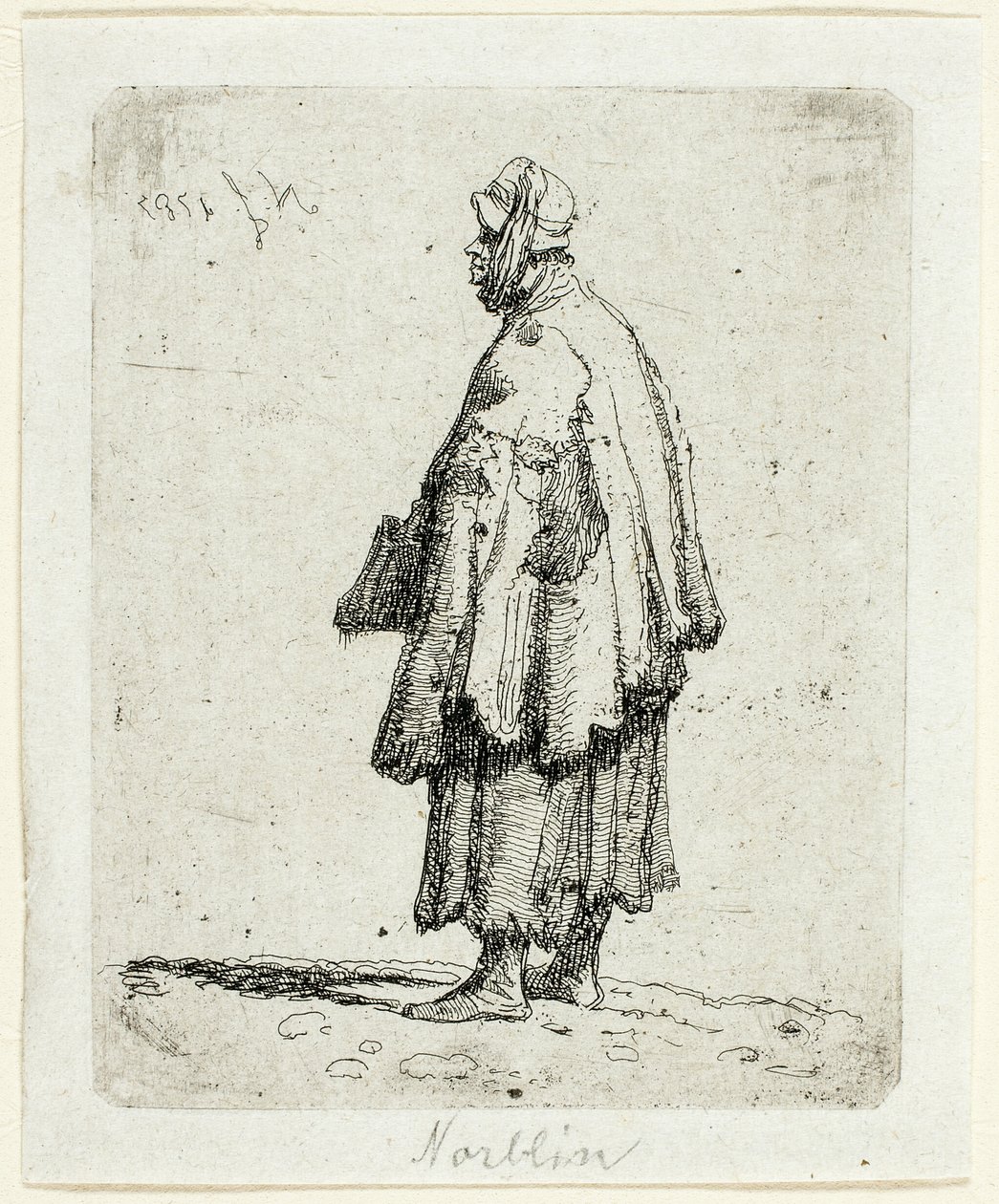 Beggar Woman by Jean Pierre Norblin de La Gourdaine