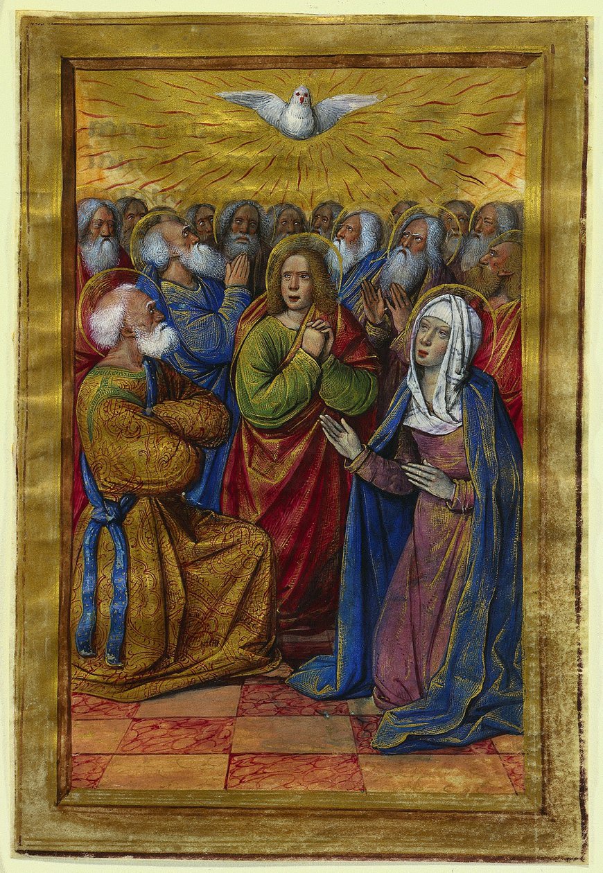 Miniature from a Book of Hours: The Pentecost by Jean Poyet